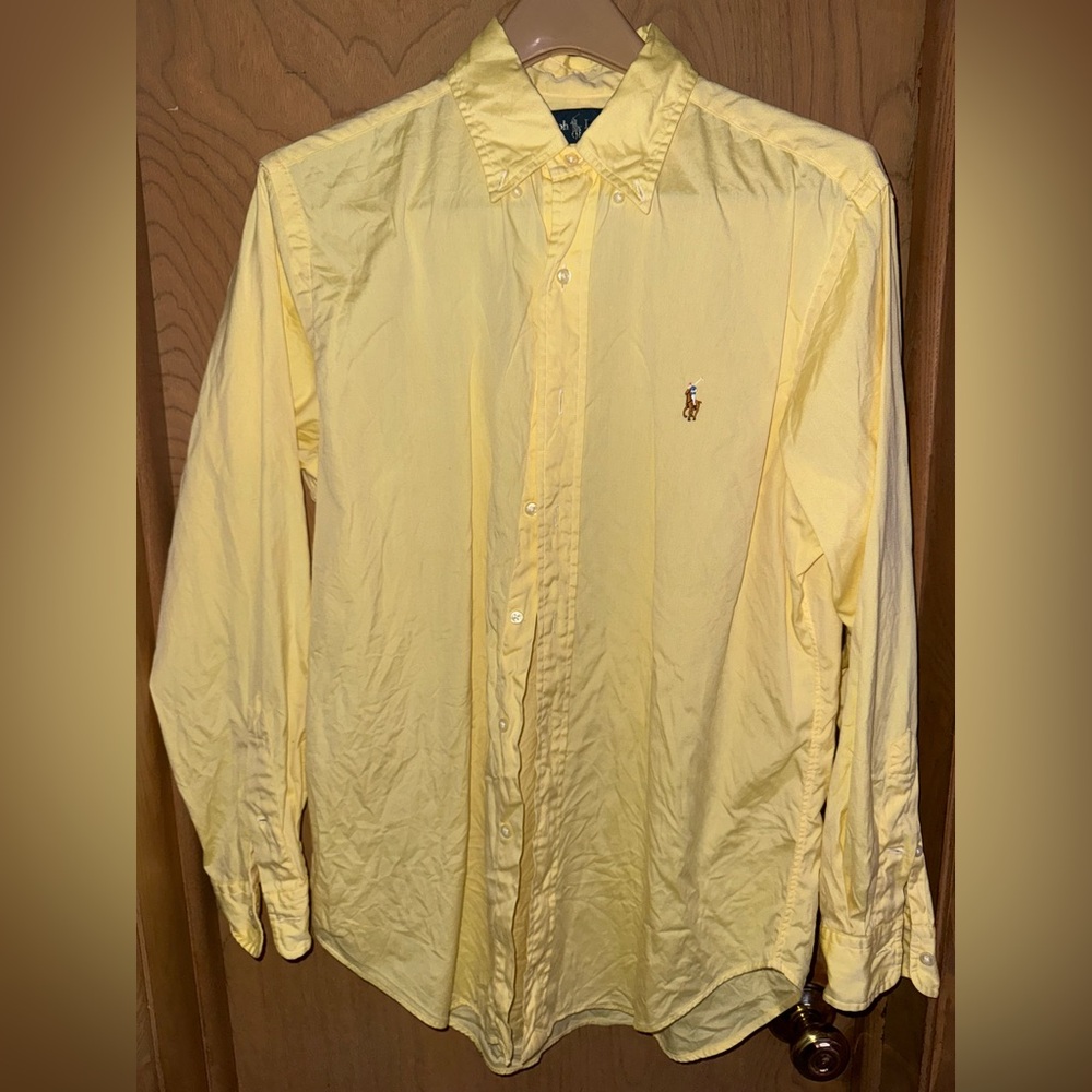 Ralph Lauren Yellow Oxford Cloth Button Down Shirt